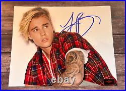 JUSTIN BIEBER Signed 8x10 Authentic Original Autograph with COA Certificate