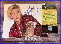 JUSTIN BIEBER Signed 8x10 Authentic Original Autograph with COA Certificate