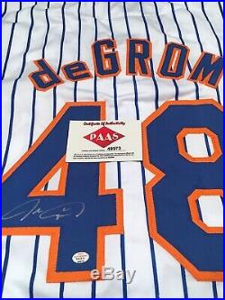 Jacob deGrom Autographed Signed Jersey with COA New York Mets