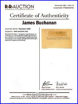 James Buchanan Cut Signature With Coa