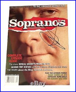 James Gandolfini Hand Signed Autographed Sopranos Magazine With Coa Very Rare