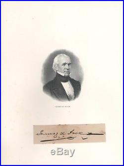 James Polk Cut Signature on 3.5 x 1 Paper with COA