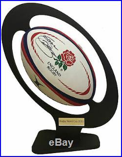 Jason Robinson Signed Rugby Ball With Stand Coa Proof 2003 World Cup England