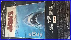 Jaws Poster Signed By 10! Very Limited! Comes With Coa From Smithson's Autograph