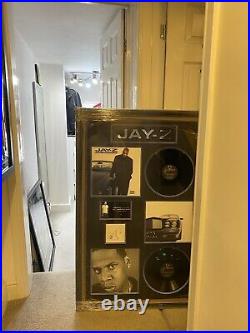 Jay Z Signed Display With LP Montage Aftal COA, Unbelievable, Very Large Item