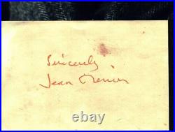 Jean Renoir French film director great. Signed 5x3 page with b/w photo AFTAL COA