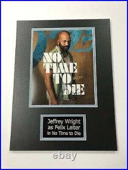 Jeffrey Wright Signed + Mounted James Bond No Time to Die Photo Display with COA
