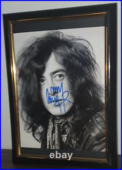 Jimmy Page- Hand Signed Autographed Photo With Coa Led Zepplin Framed 8x10