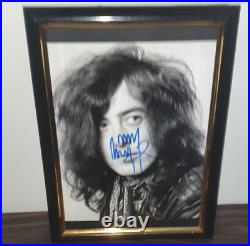 Jimmy Page- Hand Signed Autographed Photo With Coa Led Zepplin Framed 8x10