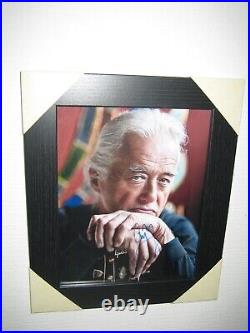 Jimmy Page Hand Signed Photograph (8x10) Framed With CoA