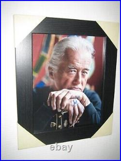 Jimmy Page Hand Signed Photograph (8x10) Framed With CoA