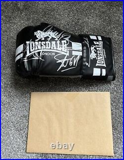 Joe Calzagie Chris Eubank Nigel Benn Steve Collins Signed Boxing Glove with COA