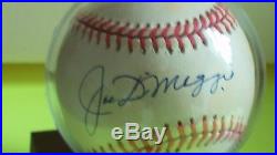 Joe DiMaggio Autographed Baseball with Holder & COA
