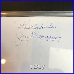 Joe Dimaggio Signed Autographed Postcard With PSA DNA COA