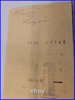 Joe Frazier Hand Signed 1980 Central Penn Bank Cheque & Extras With Coa
