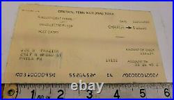 Joe Frazier Signed 1980 Central Penn Bank Cheque & Extras With Coa