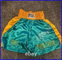 Joe Frazier Signed Shorts Trunks with coa authentic signings