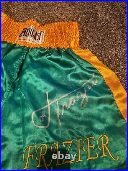 Joe Frazier Signed Shorts Trunks with coa authentic signings