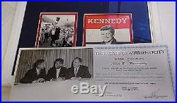 John F Kennedy Autographed Signed Campaign Flyer With Photo Owned By Kennedy Coa