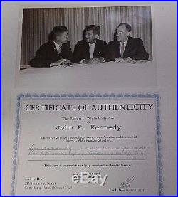 John F Kennedy Autographed Signed Campaign Flyer With Photo Owned By Kennedy Coa