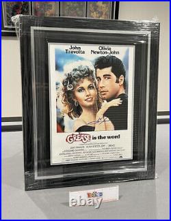 John Travolta Signed Grease Film Poster With COA & Custom Framed