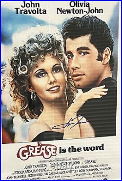 John Travolta Signed Grease Film Poster With COA & Custom Framed