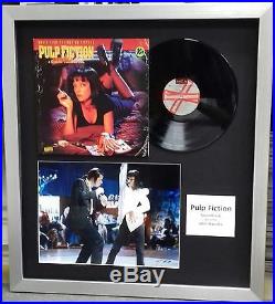 John Travolta signed & framed Pulp Fiction Soundtrack Vinyl with COA AFTAL RD