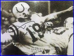 Johnny Unitas Colts Autographed 8x10 signed by Hall of Fame Quarterback with COA