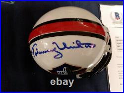 Johnny Unitas Hall of Fame Helmet Autographed Signed with Beckett COA