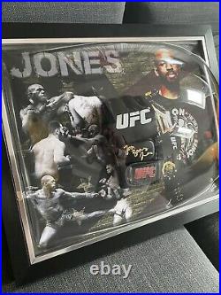 Jon Jones Signed Ufc Glove In Beautiful Dome Frame With Coa