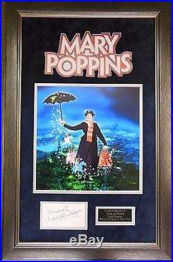 Julie Andrews Mary Poppins Signed Display Framed with AFTAL COA Autograph