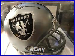 KEN STABLER Autographed Mini Helmet with COA Oakland Raiders