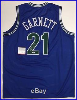 KEVIN GARNETT AUTOGRAPHED WOLVES JERSEY with PSA ITP COA #8A31049