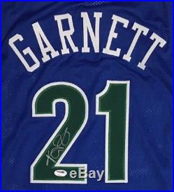 KEVIN GARNETT AUTOGRAPHED WOLVES JERSEY with PSA ITP COA #8A31049