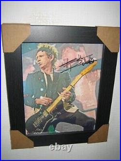 Keith Richards Hand Signed Photograph (8x10) Framed With CoA