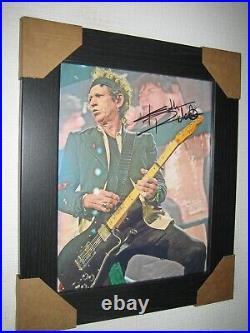 Keith Richards Hand Signed Photograph (8x10) Framed With CoA