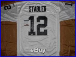 Ken Stabler Autographed Oakland Raiders NFL Football Jersey Signed with COA PSA