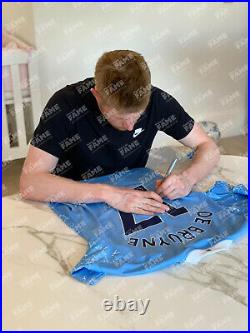 Kevin De Bruyne SIGNED & FRAMED Manchester CITY Shirt WITH PROOF AFTAL COA (FTO)