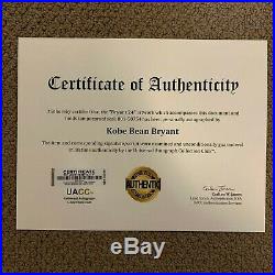 Kobe Bryant 24 Jersey Artwork with Autograph Signed by Kobe Bryant with COA