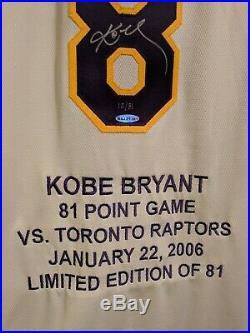 Kobe Bryant 81 POINT GAME UDA Autographed Lakers #8 Jersey RARE 10/81 With COA