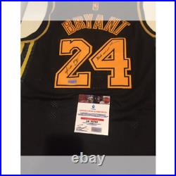 Kobe Bryant Autographed La Lakers Soul Swingman Black Mamba Jersey With Coa