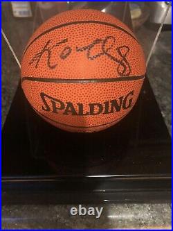 Kobe Bryant Autographed Mini Basketball With COA And Decorative Case