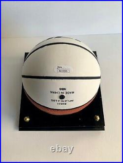 Kobe Bryant Autographed Mini Wilson Ball with Glass Display and JSA COA