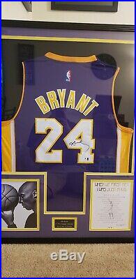 Kobe Bryant Framed Autographed Jersey With COA Adidas Jersey with tags