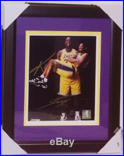 Kobe Bryant & Shaquille O'Neal Autographed 8 x 10 Framed Signed Photo with COA