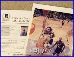 Kobe Bryant Signed 8x10 Autograph Photo with Beckett Full Letter COA 2012 & 8