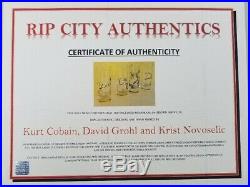Kurt Cobain Grohl And Krist Nirvana Signed All 3 Original Autographs With Coa