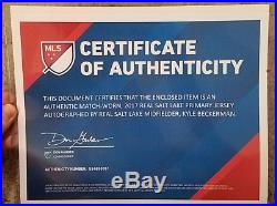 Kyle Beckerman RSL original game worn jersey autographed with COA from MLS