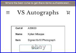 Kylian Mbappé Lottin GOAT Paris Saint-Germain Signed Autographed 8x10 with COA