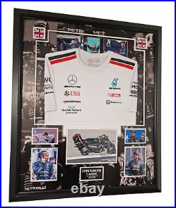 LEWIS HAMILTON Signed Photo with SHIRT Autographed Display AFTAL DEALER COA